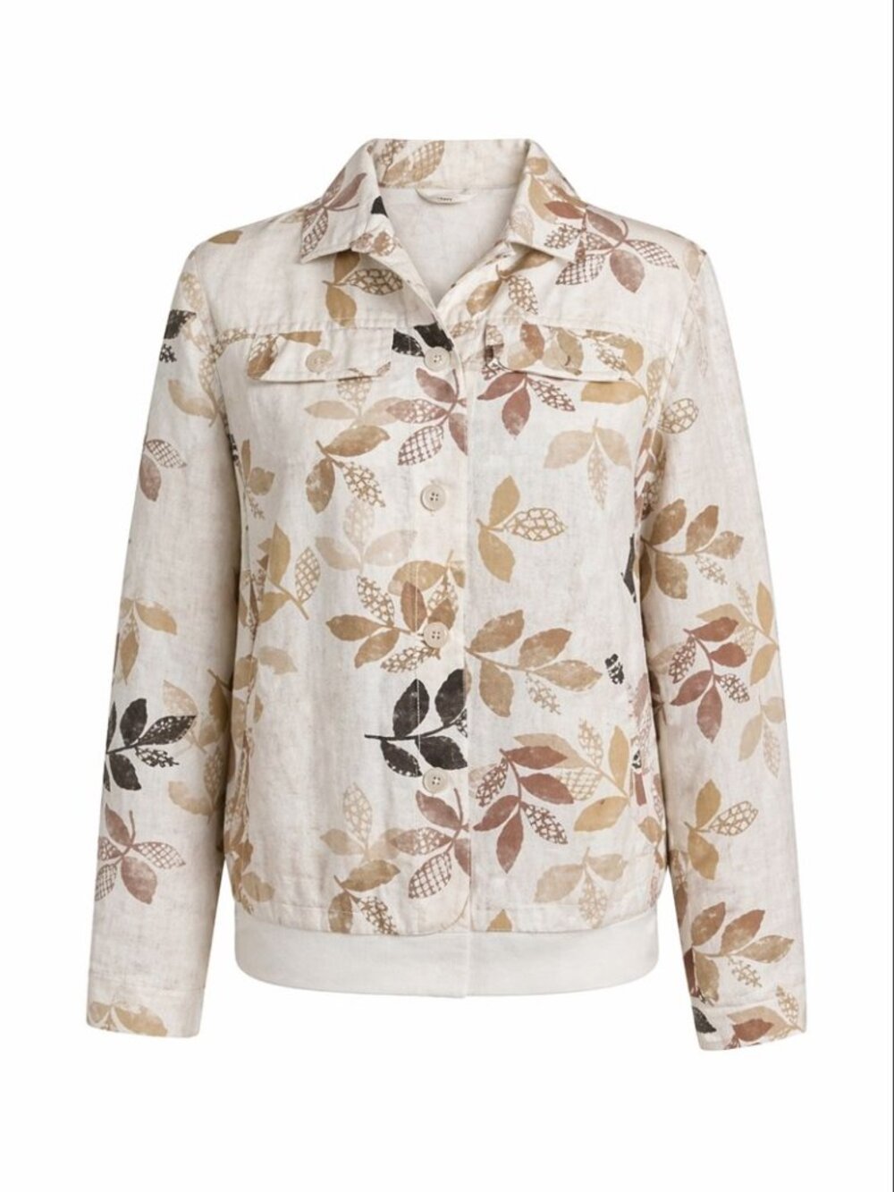 CROFT & BARROW Linen-Blend Button Up Jacket